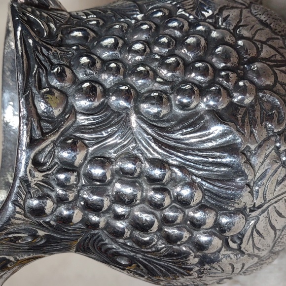 Decorative Silvertone Pitcher - Picture 8 of 10